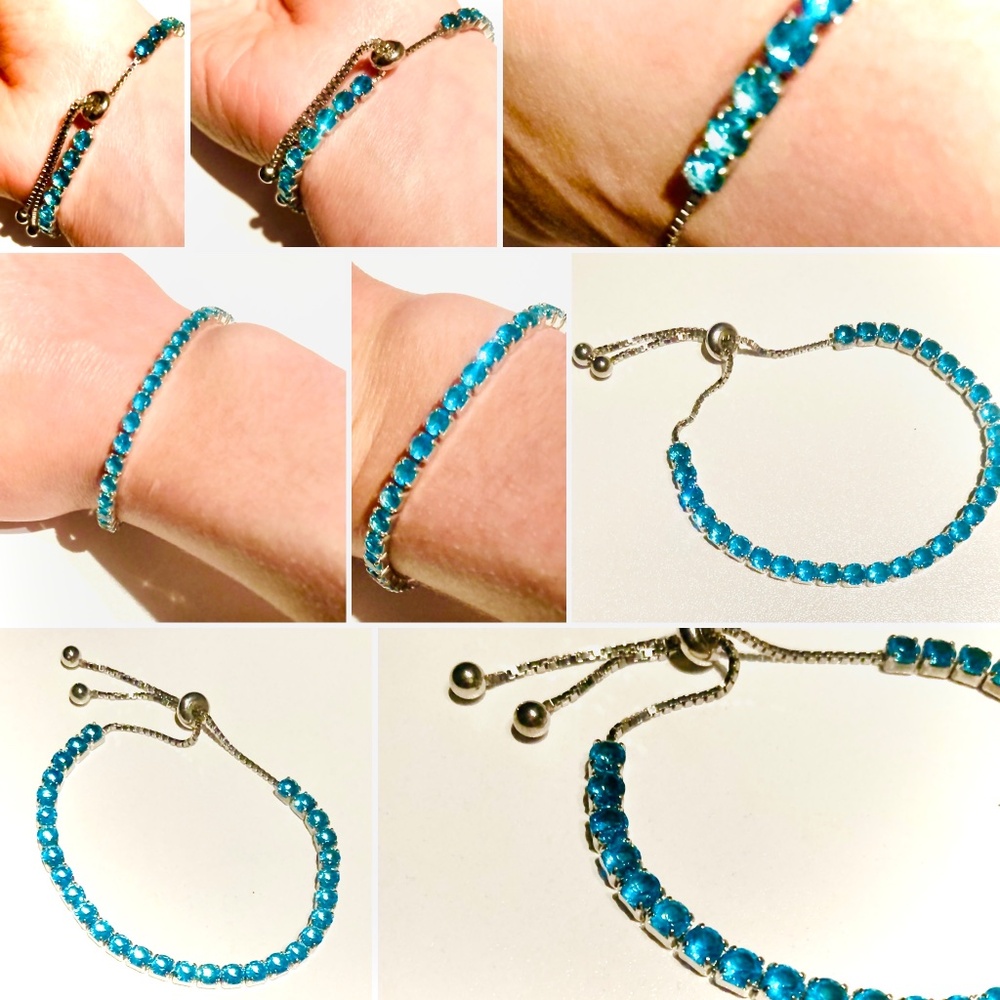 Faux Turquoise and Silver Bracelet